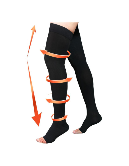 Medias de Compresión 20-30 mmHg Bewzilove Talla Grande Negra Medias de Compresión 20-30 mmHg Bewzilove Talla Grande Negra