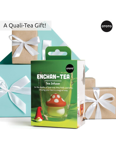 Infusor de Té OTOTO Enchan-Tea Gnomo Reutilizable Rojo