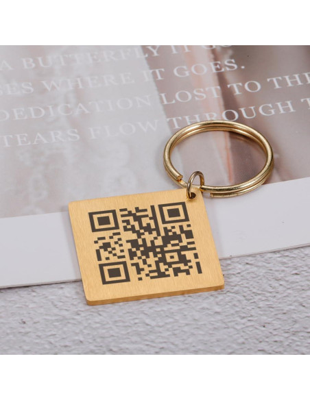Llave Personalizada de Acero Inoxidable con Código QR - Regalo Musical Llave Personalizada de Acero Inoxidable con Código QR - Regalo Musical