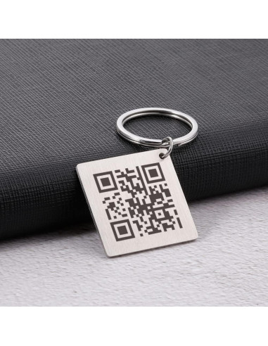 Llave Personalizada de Acero Inoxidable con Código QR - Regalo Musical