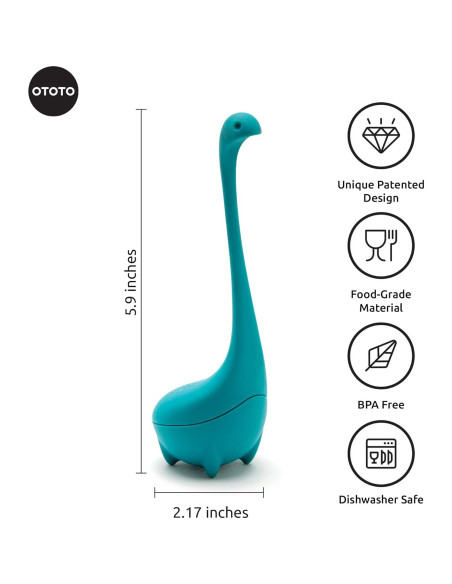 Infusor de Té OTOTO Baby Nessie - Silicona Turquesa Infusor de Té OTOTO Baby Nessie - Silicona Turquesa