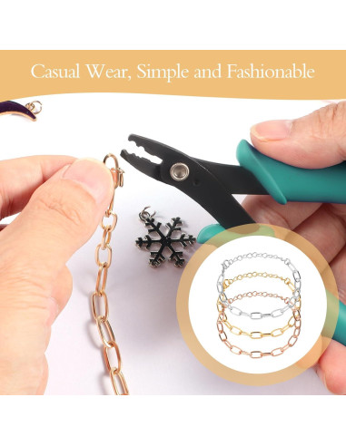 Kit de Fabricación de Pulseras Piriuuo 12 Pcs Oro Plata Rosa