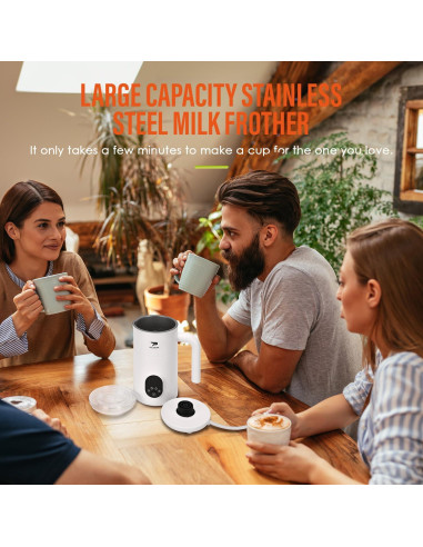 Espumador de Leche Eléctrico Puldoum 350ml 4 en 1 Automático