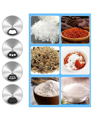 Juego de 6 tarros de especias de vidrio MAQUITA 207 ml