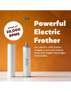 Espumador de Leche Joe'y J03 Eléctrico de Mano Acero Inoxidable 2