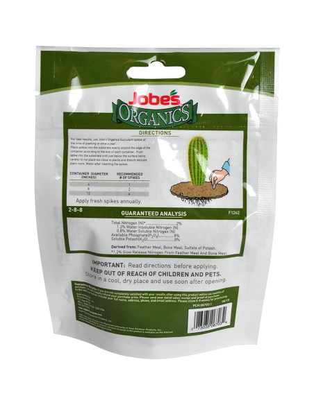 Picos de Fertilizante Orgánico Jobe's para Suculentas 12 Unidades Picos de Fertilizante Orgánico Jobe's para Suculentas 12 Unidades