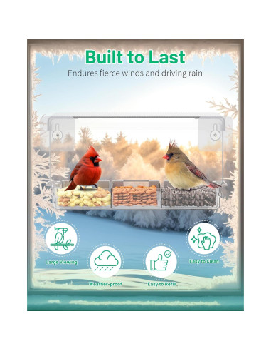 Comedero de Aves de Ventana LMHOME Transparente 0.78kg