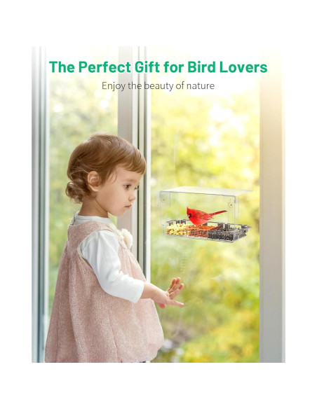 Comedero de Aves de Ventana LMHOME Transparente 0.78kg Comedero de Aves de Ventana LMHOME Transparente 0.78kg