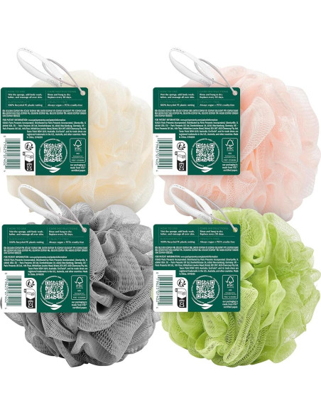 EcoTools EcoPouf Delicado 4 Pack - Esponjas de Lufa Ecológicas EcoTools EcoPouf Delicado 4 Pack - Esponjas de Lufa Ecológicas