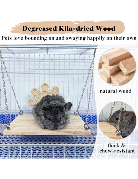 Juguetes Colgantes para Chinchillas Jevnd - Madera Secada al Horno Juguetes Colgantes para Chinchillas Jevnd - Madera Secada al Horno