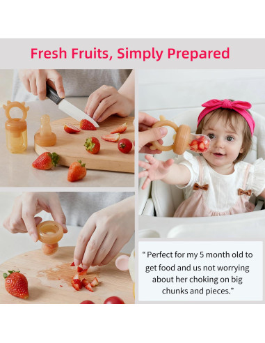 Alimentador de Frutas para Bebés Wishbird BF - Silicona BPA Free