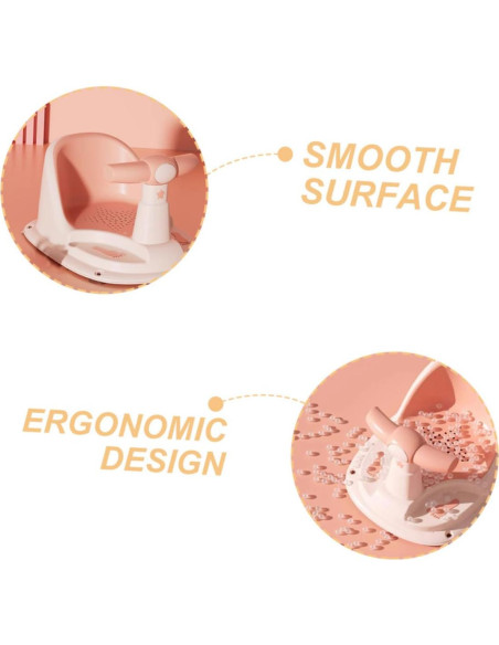Asiento de Baño Antideslizante PartyKindom Rosa 37.5x29.5cm Asiento de Baño Antideslizante PartyKindom Rosa 37.5x29.5cm