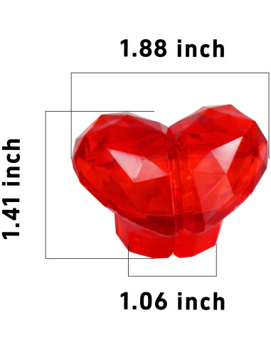 Botón de Tanque de Inodoro Rojo Transparente esahpss