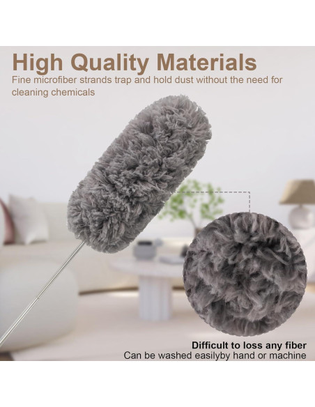 Duster Extensible de Microfibra Loulicia 35.56cm-83.82cm Gris Duster Extensible de Microfibra Loulicia 35.56cm-83.82cm Gris