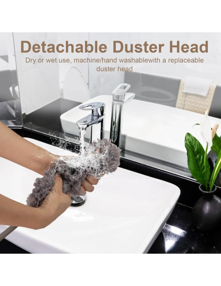 Duster Extensible de Microfibra Loulicia 35.56cm-83.82cm Gris Duster Extensible de Microfibra Loulicia 35.56cm-83.82cm Gris