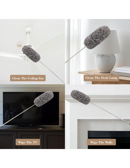 Duster Extensible de Microfibra Loulicia 35.56cm-83.82cm Gris Duster Extensible de Microfibra Loulicia 35.56cm-83.82cm Gris