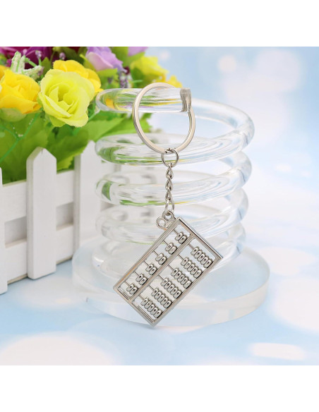Llave de Ábaco Miniatura Elechobby Plateado Feng Shui Llave de Ábaco Miniatura Elechobby Plateado Feng Shui