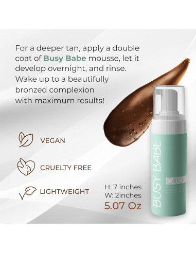 Mousse Autobronceador Busy Babe 200ml - Bronceado Natural Sin Sol