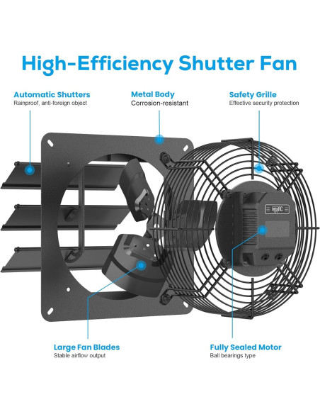 Ventilador de Escape AITECAC Airbird S10 10" 1600 RPM 5 Velocidades Ventilador de Escape AITECAC Airbird S10 10" 1600 RPM 5 Velocidades
