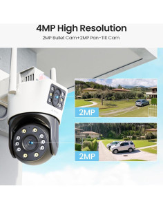 Cámara de Seguridad ZOSI C298 4MP Doble Lente WiFi 360 2