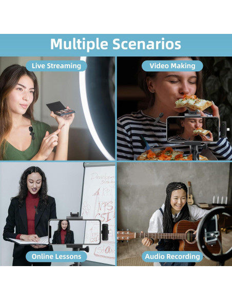 Micrófono Lavalier Inalámbrico TXTUNE K20 para iPhone y Android Micrófono Lavalier Inalámbrico TXTUNE K20 para iPhone y Android