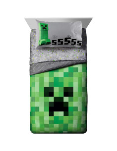 Juego de Ropa de Cama Individual Jay Franco Minecraft Creeper 4 Piezas 2
