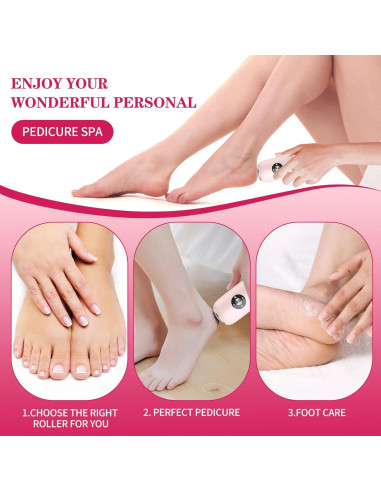 Removedor de Callos Eléctrico Leebean Rosa, 3 Velocidades, Impermeable