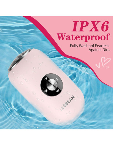 Removedor de Callos Eléctrico Leebean Rosa, 3 Velocidades, Impermeable