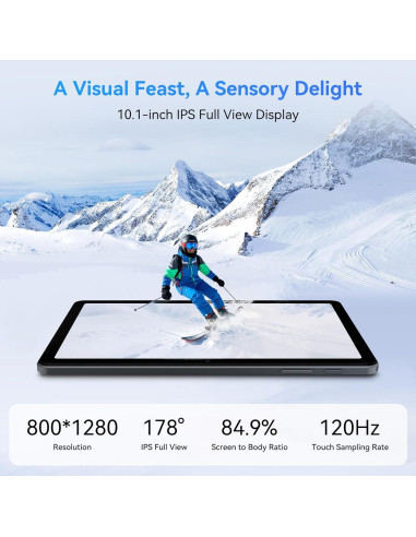 Tablet TABWEE T80 10" Android 15 18GB RAM 128GB Gris