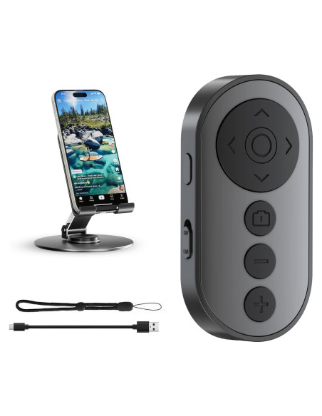 Disparador Remoto Bluetooth MAIRAN con Soporte para Teléfono Disparador Remoto Bluetooth MAIRAN con Soporte para Teléfono