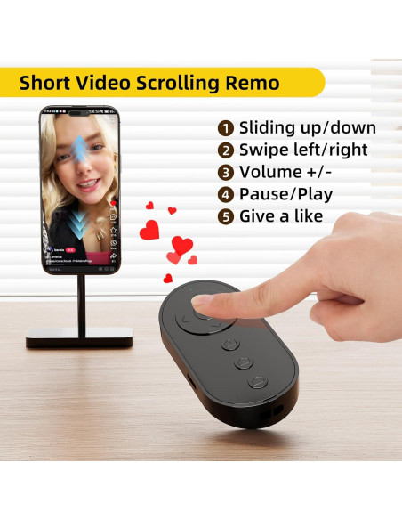 Disparador Remoto Bluetooth MAIRAN con Soporte para Teléfono Disparador Remoto Bluetooth MAIRAN con Soporte para Teléfono