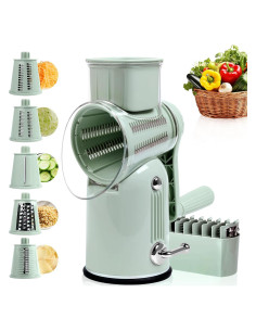 Rallador de Queso Rotativo Fooyoubei 5 en 1 con Cuchillas