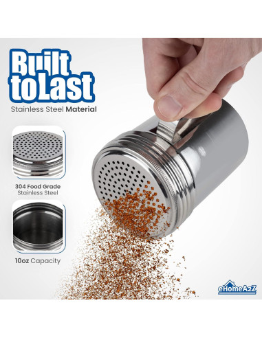Tamiz de Acero Inoxidable EHOMEA2Z 284 g para Especias y Azúcar