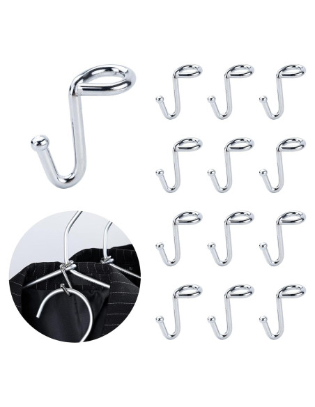 Ganchos Conectores para Perchas KOOBAY 72PCS Plateado Ganchos Conectores para Perchas KOOBAY 72PCS Plateado