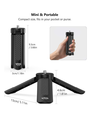 Mini Trípode VRIG TP05S para DJI OSMO Pocket 3 - Soporte Portátil