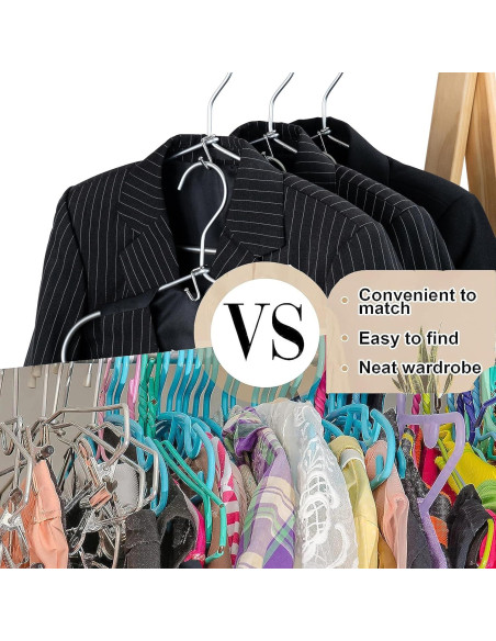 Ganchos Conectores para Perchas KOOBAY 72PCS Plateado Ganchos Conectores para Perchas KOOBAY 72PCS Plateado