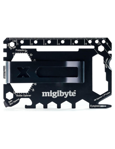 Multiherramienta 45-en-1 Migibyte Negra - Acero Inoxidable