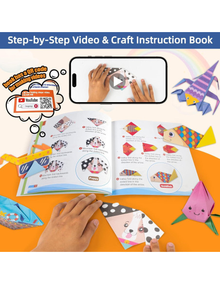 Kit de Papel Origami DoodleDoo 152 Hojas 14x14 cm para Niños Kit de Papel Origami DoodleDoo 152 Hojas 14x14 cm para Niños