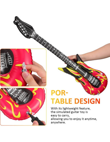 Guitarras Inflables Zerodeko 4 PCS Llama 90 cm Decoración Fiesta