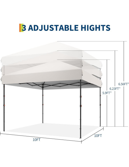 Carpa Plegable Amenitlif 3x3m Ajustable Impermeable Blanca Carpa Plegable Amenitlif 3x3m Ajustable Impermeable Blanca