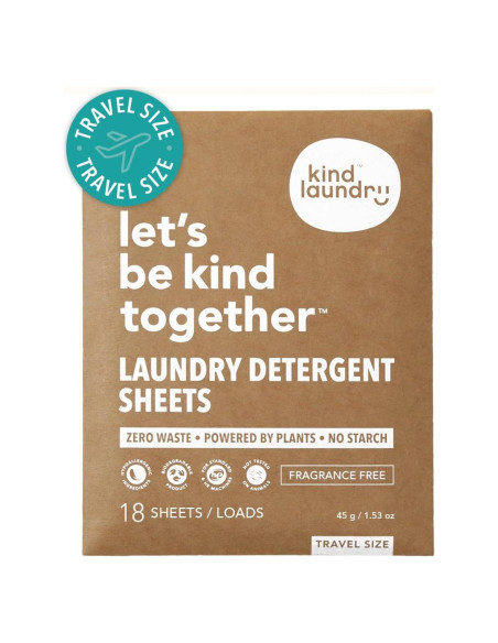 Hojas de Detergente Kind Laundry Ecológicas Sin Fragancia 18 Cargas Hojas de Detergente Kind Laundry Ecológicas Sin Fragancia 18 Cargas
