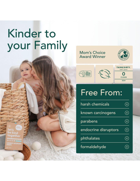 Hojas de Detergente Kind Laundry Ecológicas Sin Fragancia 18 Cargas Hojas de Detergente Kind Laundry Ecológicas Sin Fragancia 18 Cargas