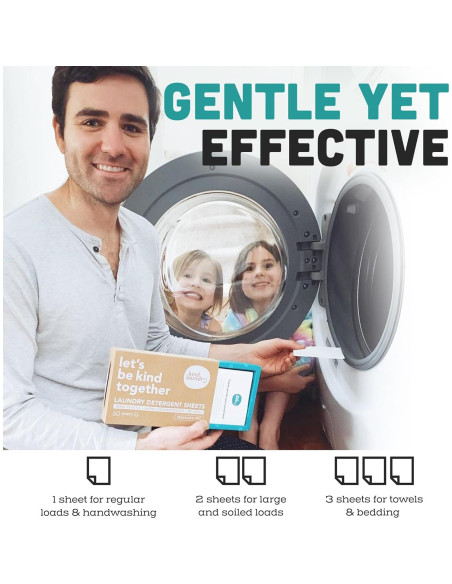 Hojas de Detergente Kind Laundry Ecológicas Sin Fragancia 18 Cargas Hojas de Detergente Kind Laundry Ecológicas Sin Fragancia 18 Cargas