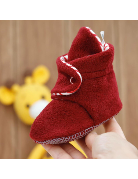 Botines de Forro Polar Ella Bonna para Bebés 6-12 Meses Burdeos Botines de Forro Polar Ella Bonna para Bebés 6-12 Meses Burdeos