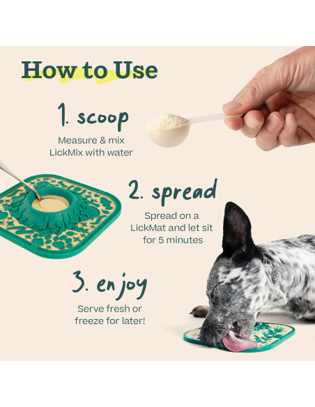 LickMix WOOF - Alfombrilla de Lamer para Perros Tocino y Queso