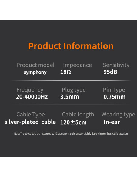 Auriculares In-Ear KZ Sinfonía con Controladores Híbridos 13.2mm Auriculares In-Ear KZ Sinfonía con Controladores Híbridos 13.2mm