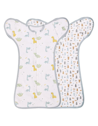 Saco de Dormir Swaddle 2 en 1 JULYFIRE 100% Algodón 0-3 Meses