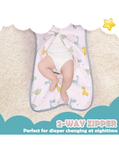Saco de Dormir Swaddle 2 en 1 JULYFIRE 100% Algodón 0-3 Meses