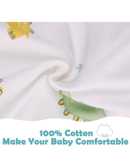 Saco de Dormir Swaddle 2 en 1 JULYFIRE 100% Algodón 0-3 Meses Saco de Dormir Swaddle 2 en 1 JULYFIRE 100% Algodón 0-3 Meses