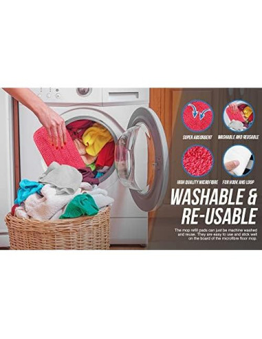 TreeLen 3 Paquetes Almohadillas Microfibra para Mopa 41.91x13.97cm